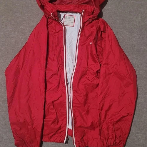 Vintage Vibes Old Navy Hooded Windbreaker in Scotty Red - product listing photo