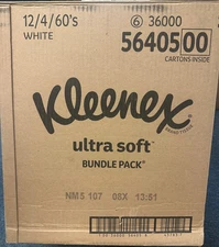 CASE OF 12 x 4pk Kleenex Ultra Soft 60ct Facial Tissue Self-Care Awareness Pack