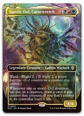 Auntie Ool, Cursewretch (Borderless) #2 (Foil) NM Commander: Lorwyn Eclipsed