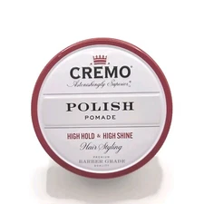  CREMO Premium Barber Grade Pomade – High Hold & Shine Hair Styling, 4 oz