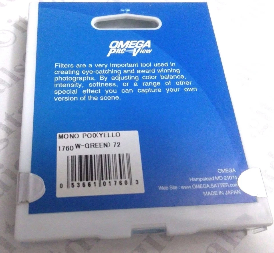 72mm YELLOW-GREEN (PO0) Enhancing Glass Lens Filter 72 mm Japan  Coated PO 0  - Image 2 of 4