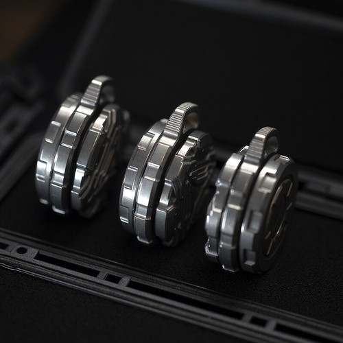 EDC Titanium Alloy Pill Container Case Holder Box Necklace Pendant Spinning Top - Picture 8 of 15