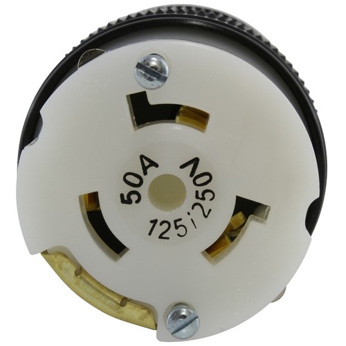 50A 125/250V 4-Prong NEMA SS2-50R Locking Female Connector Assembly by AC WORKS® - Picture 3 of 7