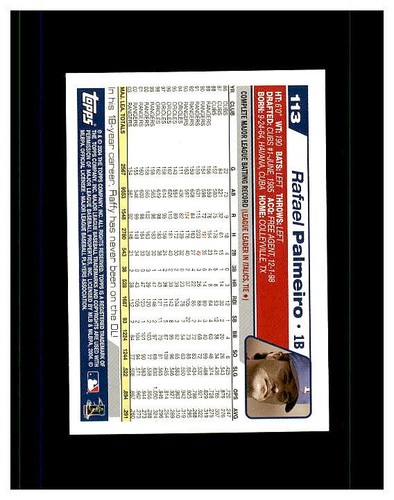 RAFAEL PALMEIRO YOU PICK SEE EVERY CARD RC, INSERTS HIGH GRADE CARDS HUNDREDS - Picture 86 of 396