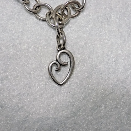 James Avery 925 Bracelet with Mother's Love Charm & Retired Cupid Hearts Charm - Picture 6 of 13