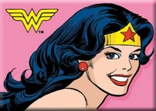 DC Comics Wonder Woman Pink Smiling Logo FRIDGE MAGNET Justice League J16