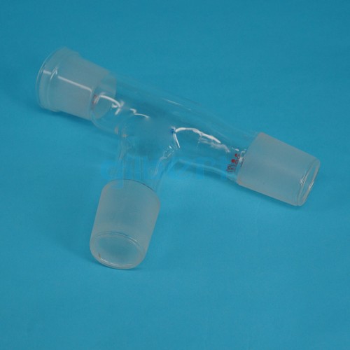 Adaptador de destilación de vidrio de borosilicato 29/32 conector de 3 vías de arcilla de 75° - Imagen 5 de 5