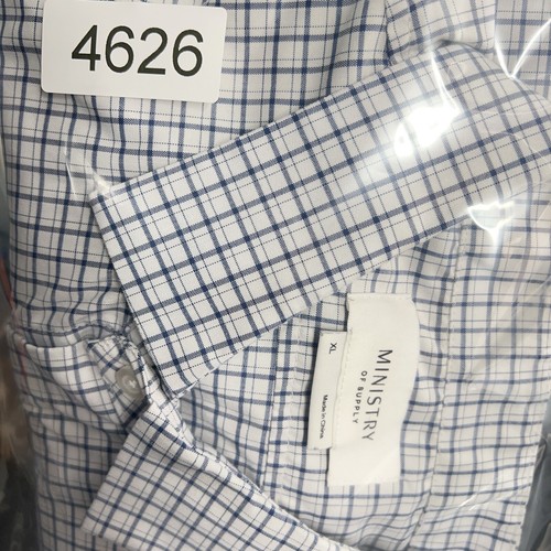 Ministry Of Supply Shirt Mens XL White Check Button Up Short Sleeve Vented - Picture 10 of 10