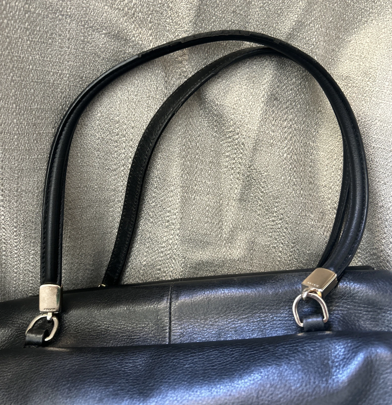 Borsa media vintage classica originale Coach nera