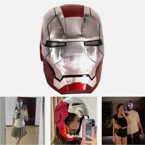 Casco Iron Man MK5 1:1 AUTOKING indossabile maschera controllo vocale regalo compleanno USA - Foto 6 di 24