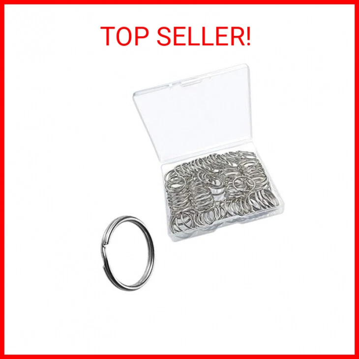 100PCS Key Rings Bulk, Split Key Rings, Keychain Rings and Crafts