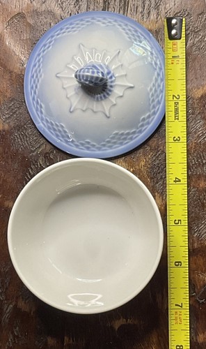 1950s Mini Seagull Creamer & Sugar Bowl w/Lid by Bing & Grondahl Made in Denmark - Picture 7 of 16