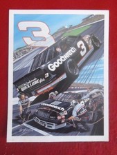 Dale Earnhardt Sam Bass small printed postcard named &ldquo;3 To Get Ready"  4" X 5"