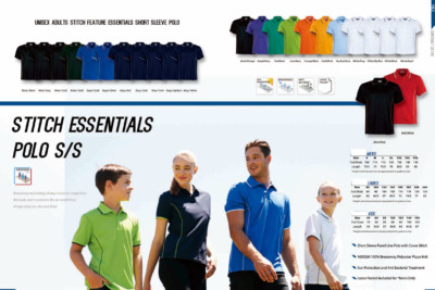 Men's Stitch Feature Essentials Short Sleeve Casual Team Polo Tops Anit Bacteria