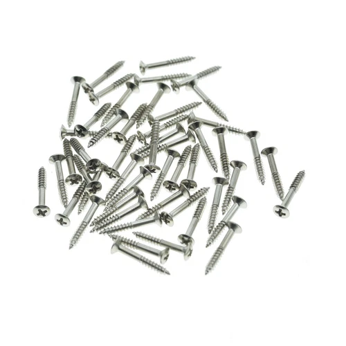 50x LP Guitar Pickup Frame Screws Humbucker Pickup Ring Mounting Screws Nickel