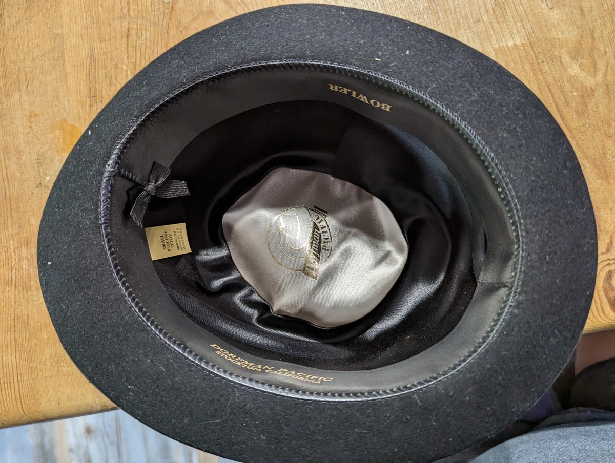 Vintage DORFMAN PACIFIC BOWLER HAT Wool Felt Classic Brim 