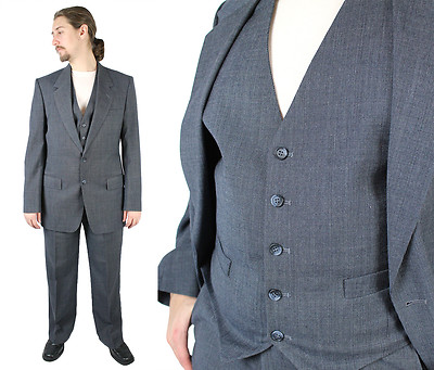 P/&L Mens 2-Piece Classic Fit Wool Blend Suit Single Breasted Two Button Jacket /& Pants Set