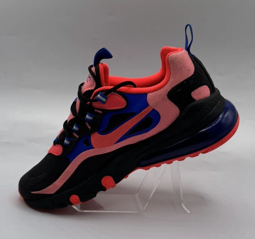 Nike Air Max 270 React (GS) Talla 6.5Y Tenis Negro Flash Carmesí CT1579 001 Foto 4 de 4