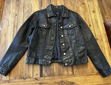 Vintage Gap 100% Leather Moto Jacket Women’s Y2k 90's Stunning Size Small