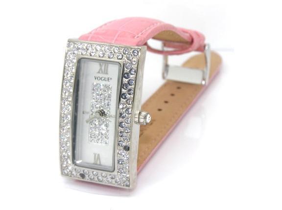 Vogue Ladies Pink Watch Crystal Accessory New and Authentic