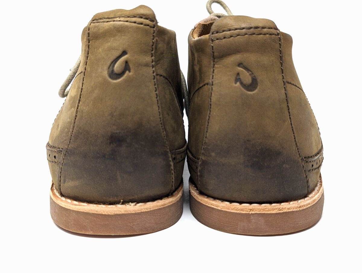 Olukai Honolulu Boot Mens 10M Brown Waxed Leather Chukka  display picture 1