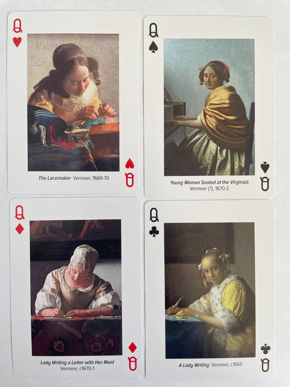 Girl Lady Woman Dutch Golden Age Artist VERMEER Playing Swap Cards Set Lot QUEEN