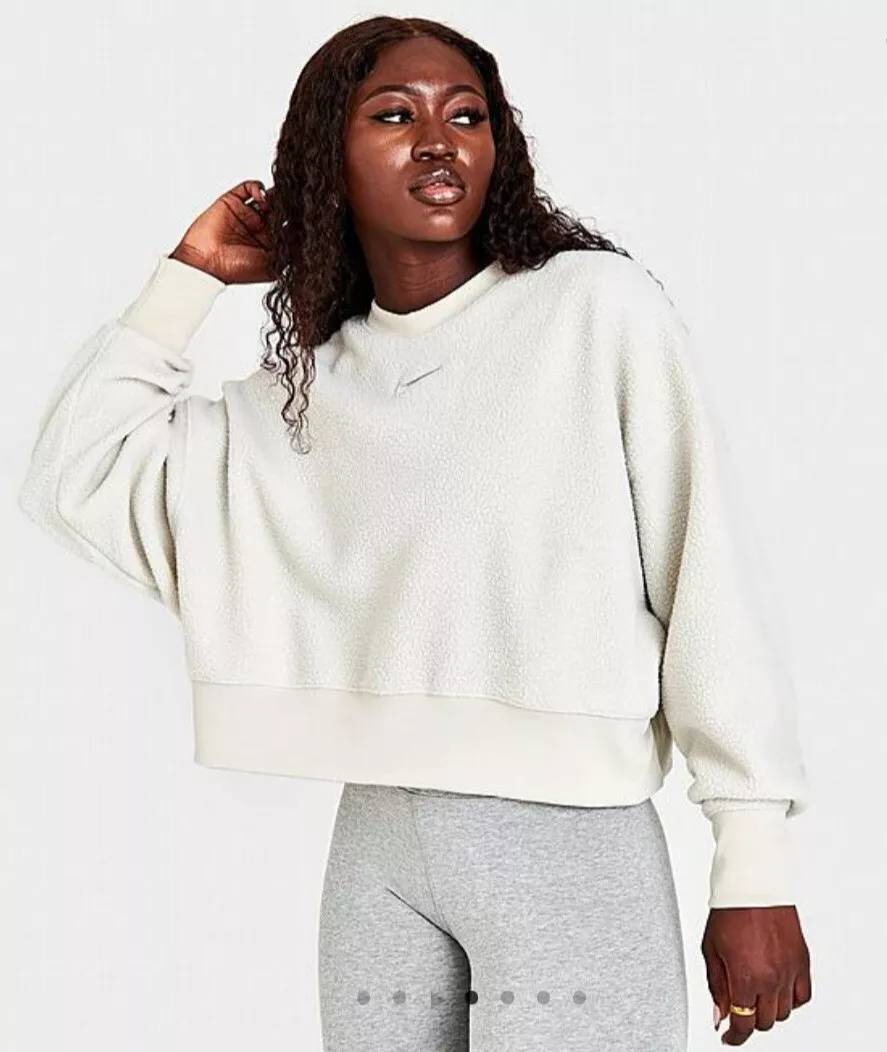 NWT $85 NIKE Sportswear Plush Women XL Mod Crop Crew-Neck Sweatshirt  Oversized