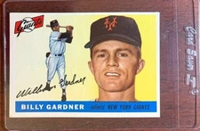 1955 Topps # 27 Billy Gardner New York Giants Baseball Card Ships w/ Card Saver!