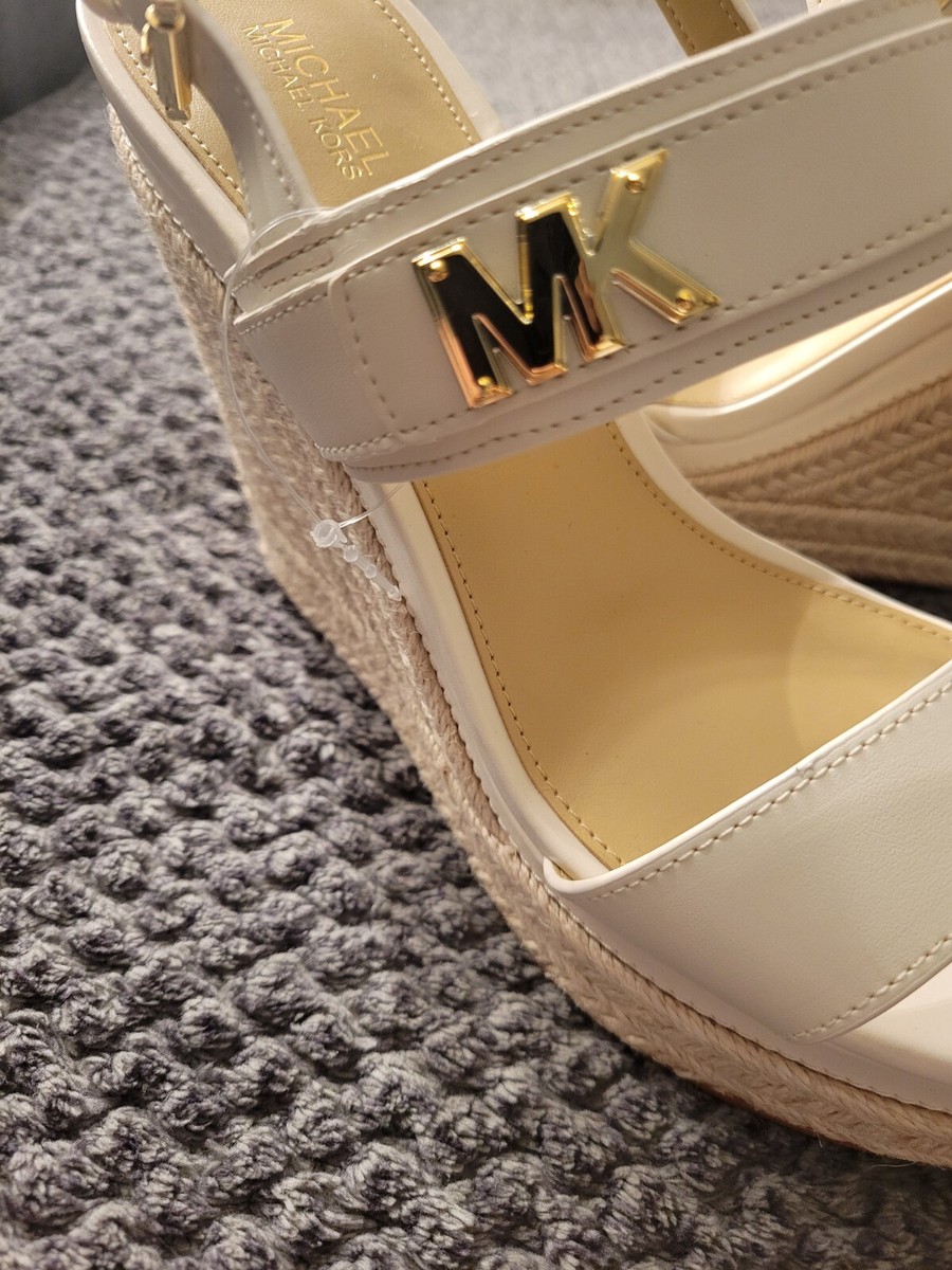 Michael Kors Leather Farrah Wedge Sandle | eBay