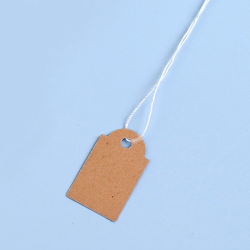 100 Blank White Merchandise Price Tags with Strings Size #5 Retail Strung Label - Picture 11 of 16
