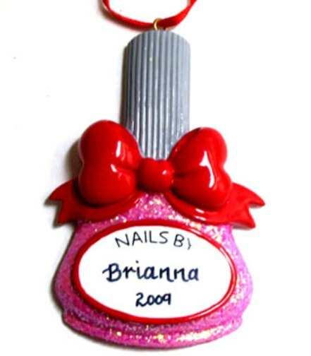 Nail Polish Personalized Christmas Tree Ornament