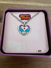 DREAMWORKS Trolls Stainless Steel Heart Pendant Necklace 2017 Jacmel NEW IN BOX