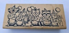 Delafield Happy Birthday Critters Rubber Stamp