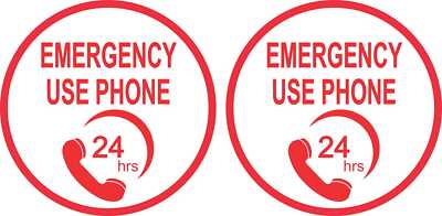 StickerTalk Emergency Use Phone Stickers, 3 inches x 3 inches