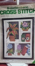 Columbia-Minerva Cross Stitch Embroidery Kit 1975 Book Shelf Vintage Sealed New