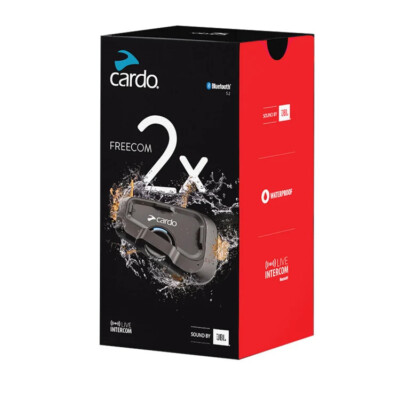 New Cardo Scala Rider Freecom 2X Single Motorcycle Intercom System