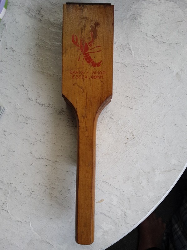 Vintage Davis Shop Lobster Claw Cracker Essex Conn.Wooden Patent PendingOriginal
