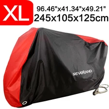 NEVERLAND XL Motorcycle Cover Waterproof Heavy Duty For Winter Outside Storage