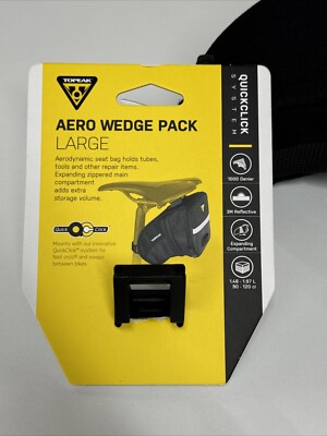 Topeak Satteltasche Aero Wedge Pack mit Quick Click und Riemen schwarz 1,9 Liter