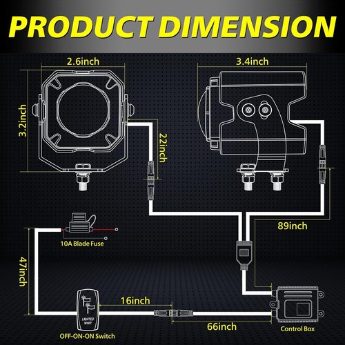 For 2014-2025 Can-Am Defender 3" Laser RGB LED Whip Lights Kit Whipless Antenna - Foto 9 di 15