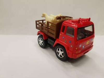 Bauernhof Lkw Kinsfun Auto Spielzeug Modell Rot Druckguss Metall Mit Plastik Neu