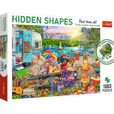 Puzzle 1003 Teile Wohnmobil Reise Finde die versteckten Formen Spiel