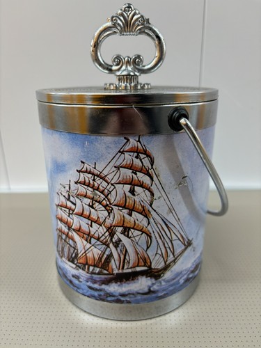 vintage ice bucket boat design barware sailboat - Picture 9 of 9