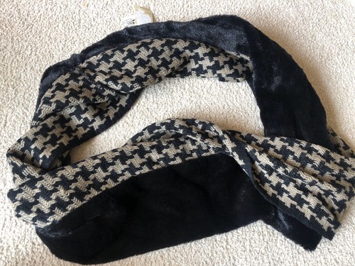 Collection Eighteen 18 Furocious Faux Fur Infinity Loop Scarf Black Nude NWT New - Picture 6 of 12