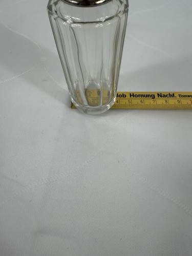 Parfum Flakon Glas Duftflasche Glaskolben Versilbert Monogramiert Vintage - Bild 7 von 7