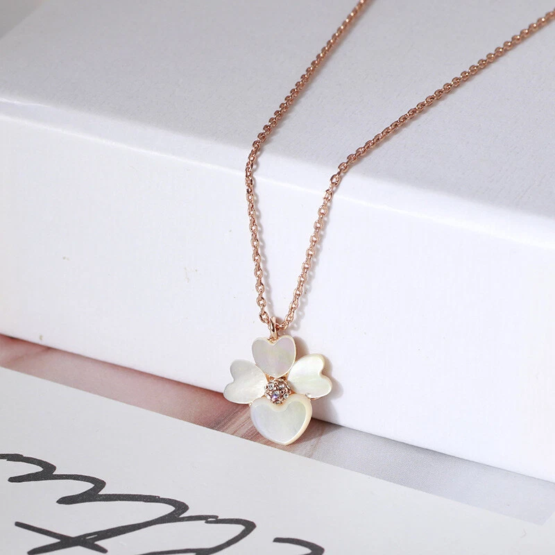 Kate Spade White Mother of Pearl Flower Pendant Necklace eBay