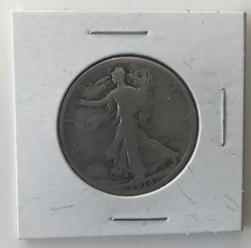 1918 50C Walking Liberty Half Dollar. Fine