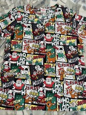 New Womens Rudolph The Red Nosed Reindeer Scrub Medical Christmas Top Medium