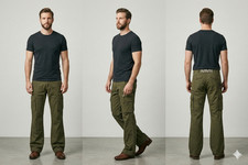 SABOTAGE Cargohose Herren Dunkelgrün – Größe 31