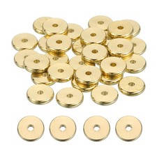 40 Pcs Flat Round Spacer Beads 10mm Brass Heishi Beads for Jewelry Making